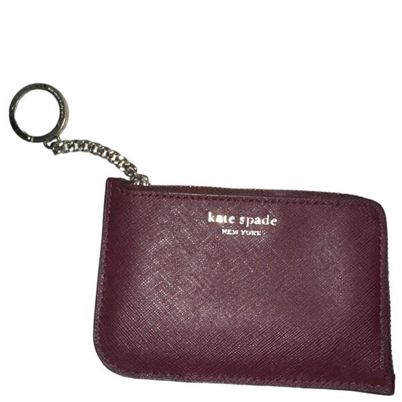 Kate Spade Cameron Zip Card Holder Cherrywood - Picture 1 of 3